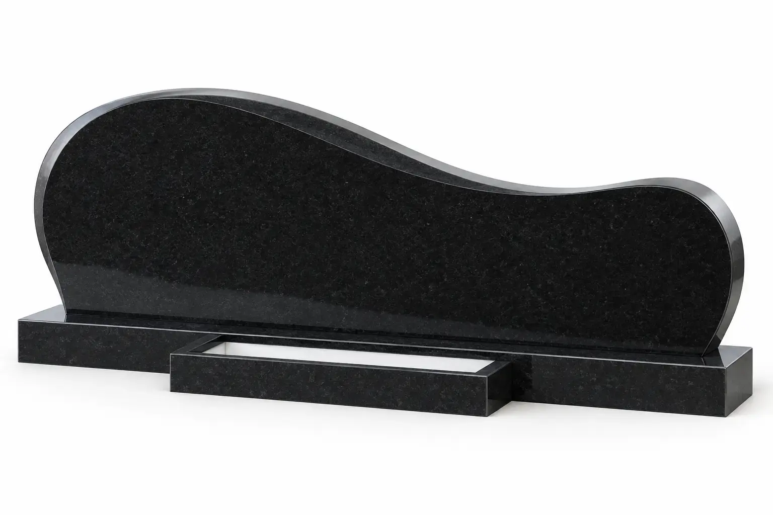Компактная студийная визуализация семейные памятника GP-808 из чёрного полированного гранита