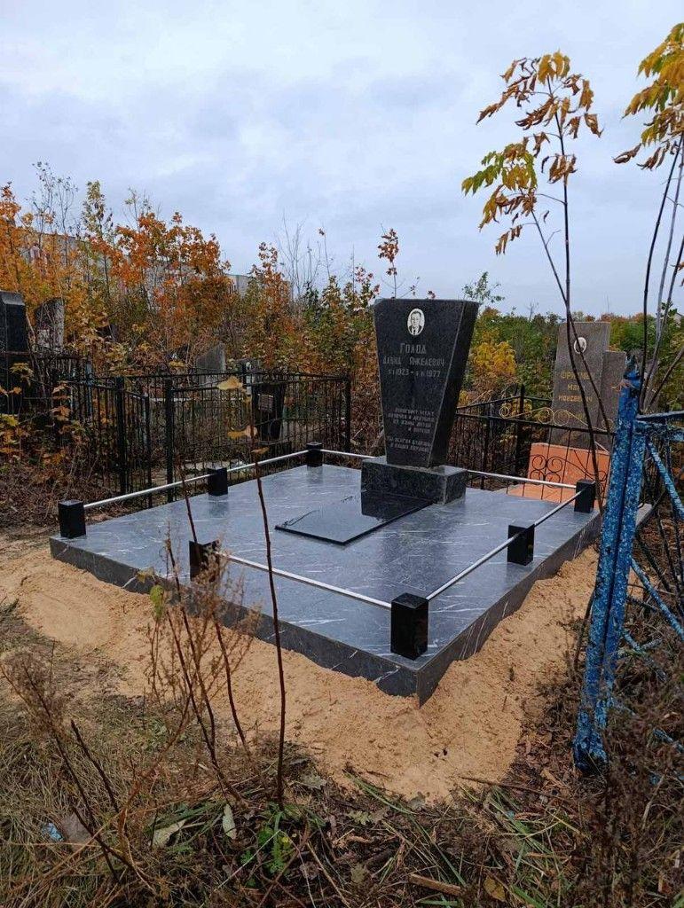 Керамогранит: Одиночная могилка, размер 1,20 × 2,40 м